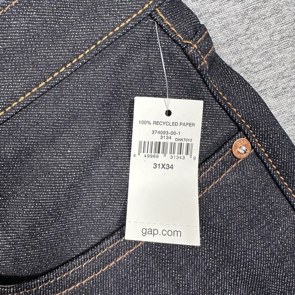 Gap Jeans Mens 31x34 Blue Kaihara Selvedge Denim Slim Fit Mid Rise Hipster NEW - Picture 13 of 16